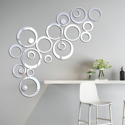 24 Pcs Wall Art Dots & Rings Circle Decor